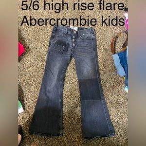 5/6 high rise black Abercrombie kids jeans